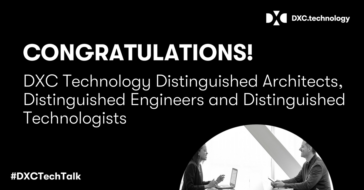 (part 2) Meet our new <a href="/DXCTechnology/">DXC Technology</a> Distinguished Architects, Distinguished Engineers &amp; Distinguished Technologists: <a href="/stuartbmackay/">Stuart MacKay</a>, <a href="/JimFromAus/">Jim Naumovski</a>, <a href="/OhneMoose/">Bill Ohnemus</a>, <a href="/AnalyticsCTO/">Dragan</a>, <a href="/EdReynoldsDXC/">Ed Reynolds</a>, <a href="/GlenPRobinson/">Glen Robinson</a> dxc.to/2GW37qa #DXCTechTalk <a href="/lefep/">Leading Edge Forum</a>