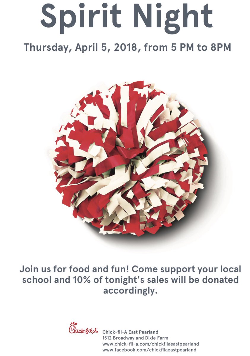 PJH_East's tweet photo. Come out to CFA on Dixie Farm 5-8pm to support PJH East! #GoRoughnecks https://t.co/KBiDzTw4he