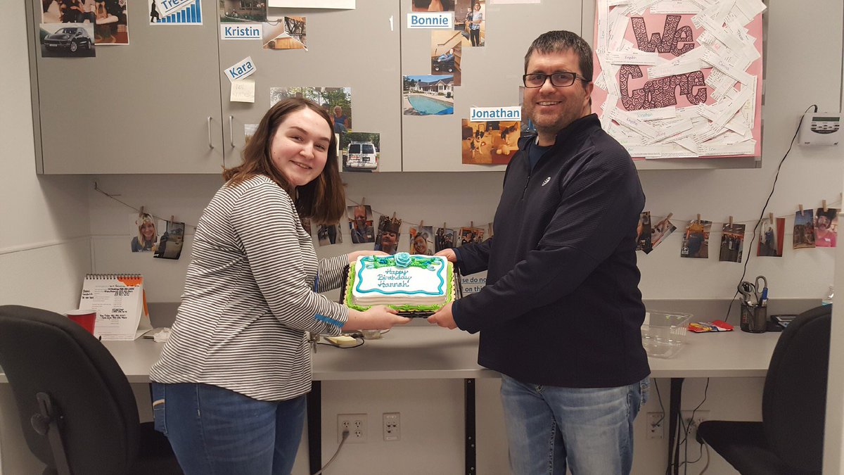 TheAlexThurman's tweet photo. Happy Birthday to our newest team member and entertainment rock star Hannah! Buttercream is definitely our thing. @bpeterson407 @DSalentine @LMKtweets #BOLDNorthernPlains #moreforyourthing https://t.co/o2bYlZGI9i