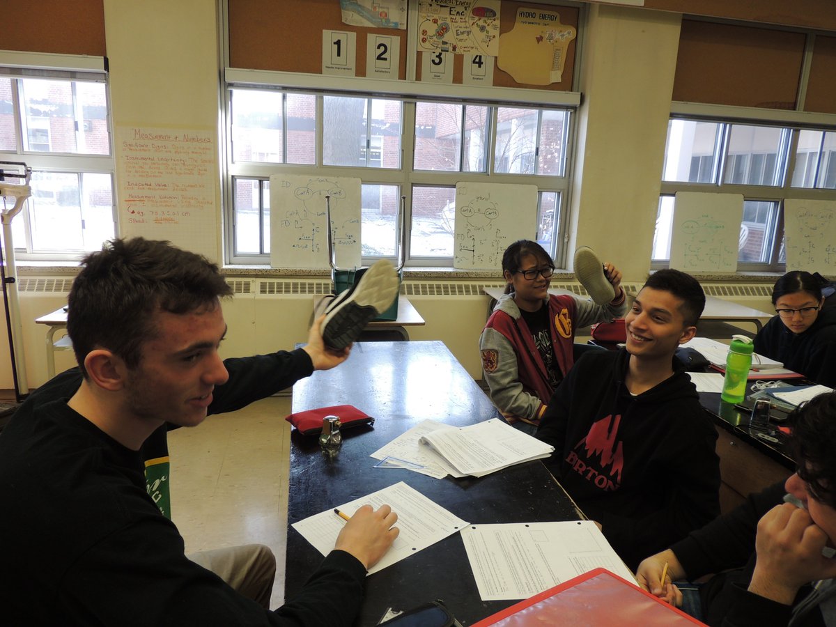 ChrisMeyerSci's tweet image. #physics class = exploring #friction. Do athletes want high or low friction shoes? Testing the friction of our shoes, we develop the idea of the coefficient. Friction is invisible, so we pull using a spring and a force probe. #InquiryBased approach = concepts first! @TDSB_STEM