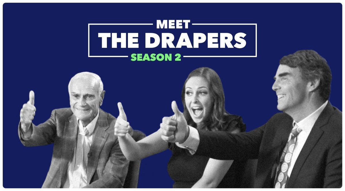 joinrepublic's tweet image. Looking for #seed funding? How about exposure? Apply to Meet the Drapers Season 2 for your chance to pitch one of the most prominent VC families in Silicon Valley and give millions of viewers the chance to invest through Republic #crypto #blockchain bit.ly/2q5M5wg