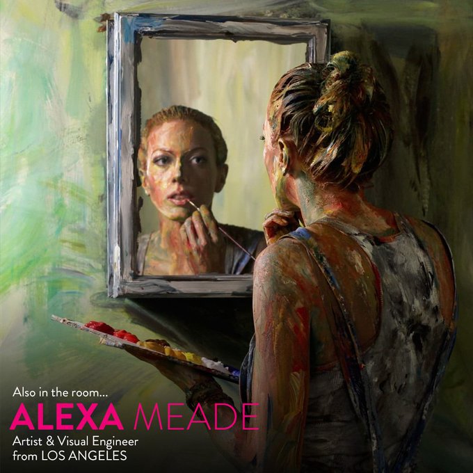 Also in the room at this year's gathering is @AlexaMeadeArt! Her ingenious artwork shows what happens<a class="tags" target="_blank" title="On Twitter" href="/?out=eyJ0eXAiOiJKV1QiLCJhbGciOiJIUzUxMiJ9.eyJpYXQiOjE3MjU3OTI5MDMsImlzcyI6InR3cG9ybnN0YXJzLmNvbSIsIm5iZiI6MTcyNTc5MjkwMywiZXhwIjoxNzU3MzI4OTAzLCJyZWRpcmVjdF91cmwiOiJodHRwczovL3R3aXR0ZXIuY29tL0FsZXhhTWVhZGVBcnQifQ.S5Tsnvu64Vsy0w1uCGdtIVDpXlngy8amKY7p7Wj6bTO1OTvzGmSvRA7LTi6oqUdVJQNHKgSTKclxy-K7P9A12g">@AlexaMeadeArt</a><a href="/tag/egconf"class="tags"><span>#egconf</span></a>