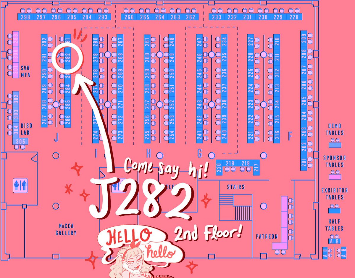 hiiiii I'm tabling at @MoCCAFestNYC this weekend!! Come out to see ah-mah-zing artists and maybe visit me as well at table J282!!! THX!! #art #illustration #nyc #moccafest2018 ???
(MoCCA is April 7&8 at Metropolitan West in NYC. Tickets are $7!!! Wowza!!!)