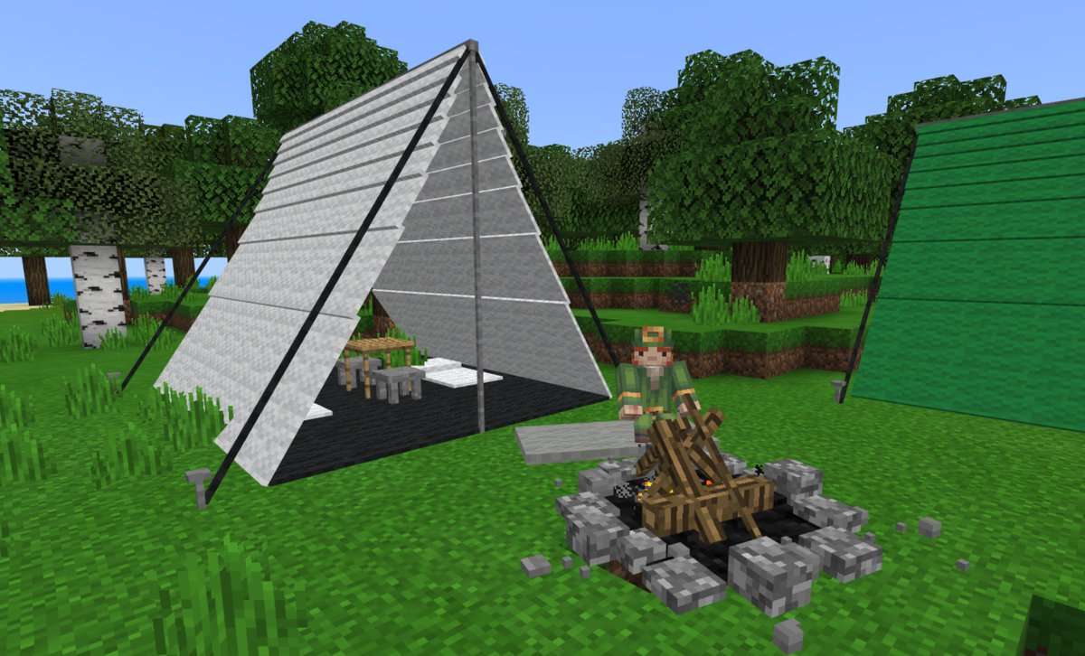 VladuculDev's tweet photo. Camping in Minecraft Bedrock Engine! https://t.co/C1pJFYB2Q0