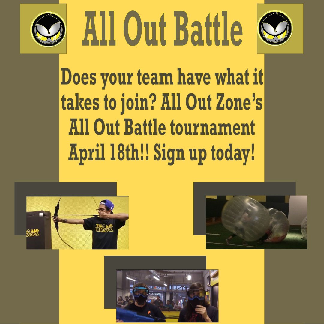 AllOutZone's tweet photo. All Out Zone is having their First ever All Out Battle in all their NM locations!! Assemble the squad!!
.
.
.
.
.
#SquadGoals #anchorman #nerfbattle #nerfwar #alloutzone #vrjunkies #newmexico #riorancho #santafe #albuquerque #abq #nm #nmfun #abqfun #families #familyfun #families https://t.co/XighKIQ5Y1