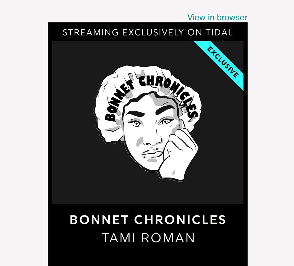 nahendradumas's tweet photo. Congrats to @tamiroman who is now streaming @officialbonnetchronicles on @tidal  My rush hour playlist just got better!!! #bonnetchronicles #tamiroman #comedy #playlist #basketballwives #lol https://t.co/qcUDt5lXJD