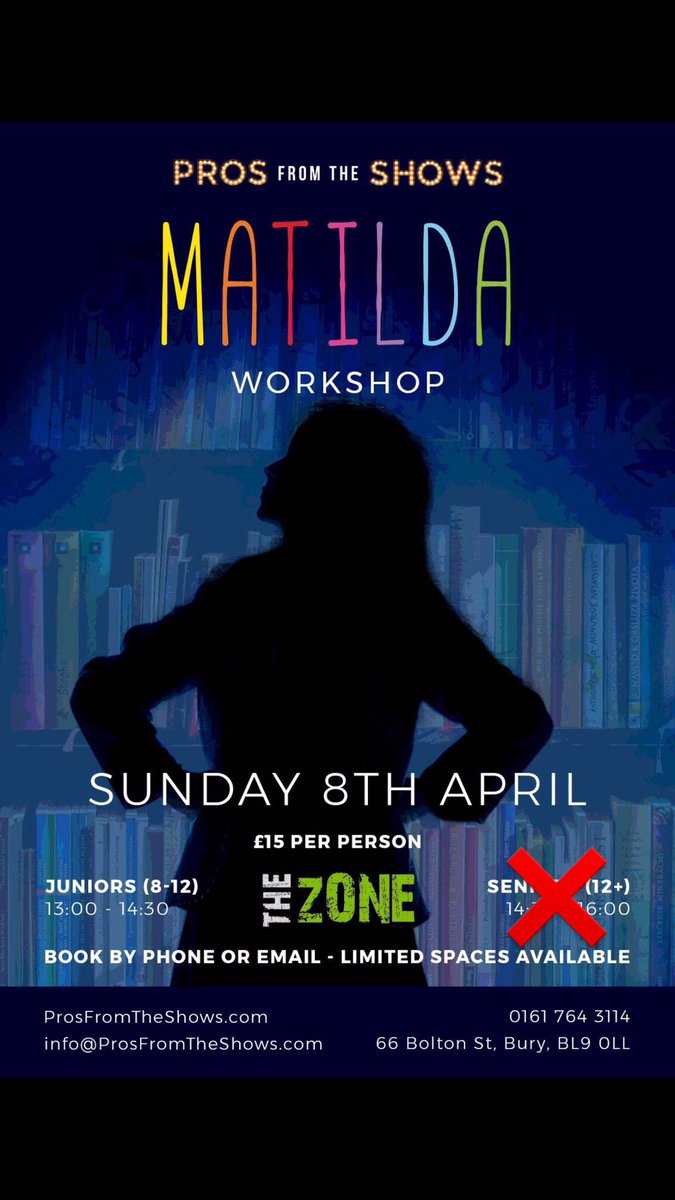 Rachel Moran was dance captain and swing in #MatildaTheMusical #WestEnd 💁🏼‍♀️
She’ll be heading to <a href="/TheZoneBury/">The Zone</a> on Sunday to teach you guys an amazing Matilda inspired workshop.
Do. Not. Miss. Out! 💫 #ProsFromTheShows