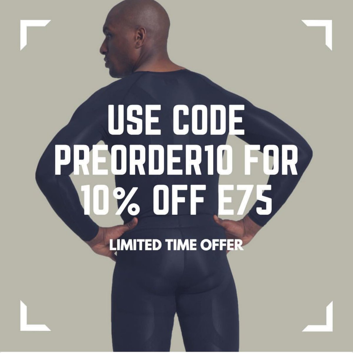 Enerskin's tweet photo. Limited time offer: Use code PREORDER10 for 10% off E75 compression gear. 🕒 https://t.co/jGHBuENwvk https://t.co/eFWBqn9toW