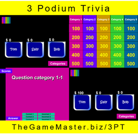 TheGameMasterDJ's tweet photo. 3 Podium Trivia game for personalized. Game show style entertainment. Great for pub tr https://t.co/MpOP7CnYDS... https://t.co/2867yNG3Hz