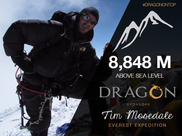 dragoncoin's tweet photo. Tim Mosedale, a British climber, mountaineer and expedition leader will be climbing Mount Everest for his 7th time. Dragon is proud to sponsoring the Everest Expedition. 

#TimMosedale #EverestExpedition #DRG #DragonOnTop #Dragon #Everest #DragonChallenge #DragonToken #Vision2018 https://t.co/h2PEwTryXm