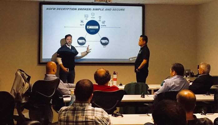 CopperRiverIT's tweet photo. Standing room only today during the 2nd @PaloAltoNtwks Northern Virginia Fuel User Group meeting hosted at @CopperRiverTech offices. #FuelLocally https://t.co/qcwo8XaeqI