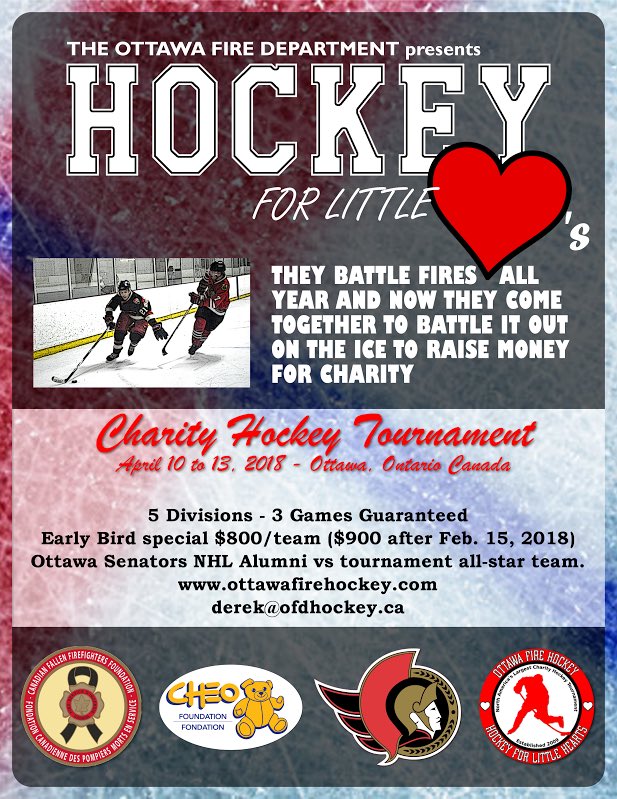ofdhockey's tweet photo. Puck drops in 5 days on the 9th annual HFLH tourney!!!! Looking forward to seeing some new faces @BloomfieldFire along with some old ones @IAFF1212 @opffa @IAFFCanada @OPFFALocal_162 @CHEOhospital @CanFirefighters @TonyGrahamAuto @HometownSportsG @bubbafireman101 https://t.co/IxpxcCoaro