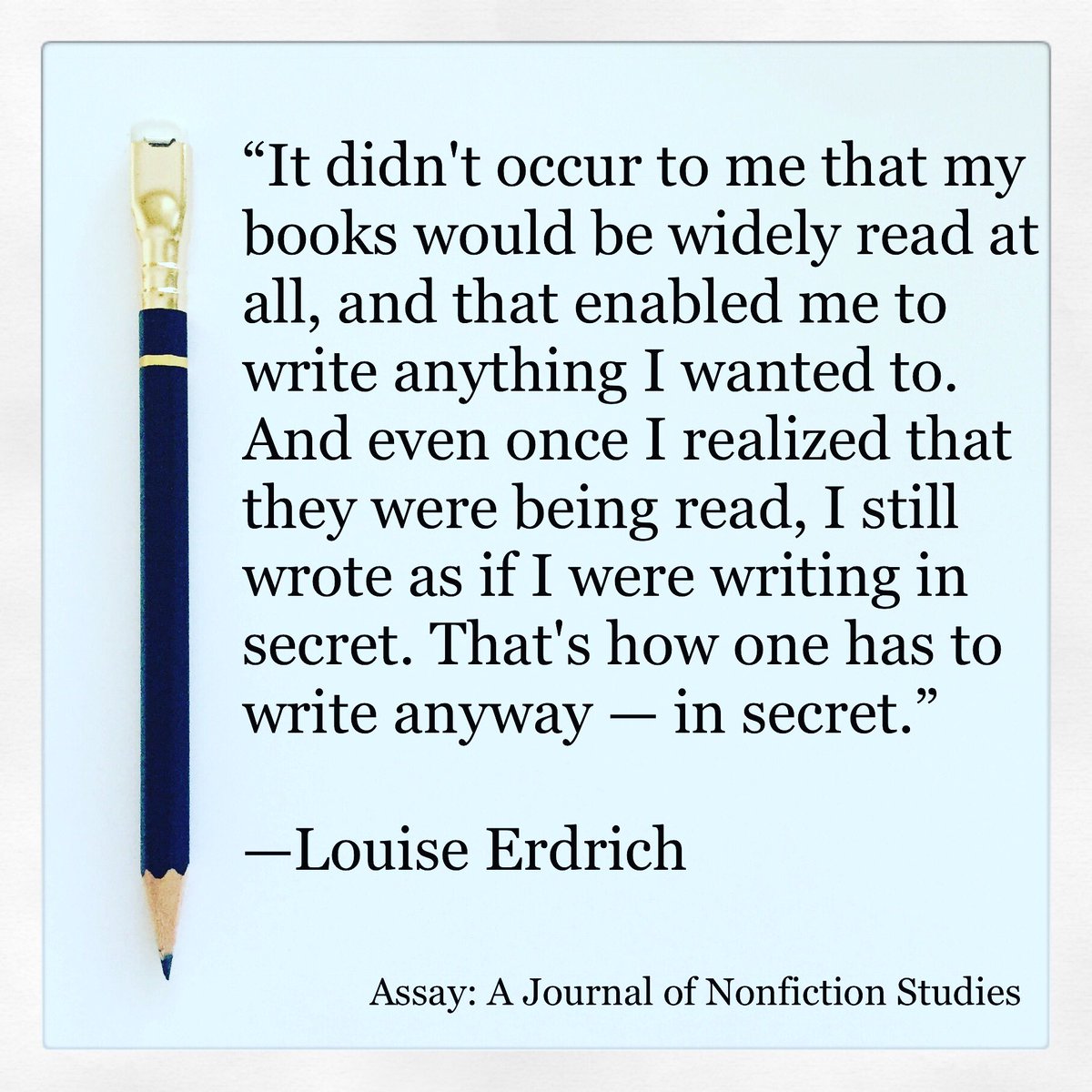 AssayJournal's tweet photo. Second Cup of Coffee Quotation of the Day 

#louiseerdrich #amreading #amwriting #amteaching #cnf #nonfiction #quotes https://t.co/2ZU6OiSS07