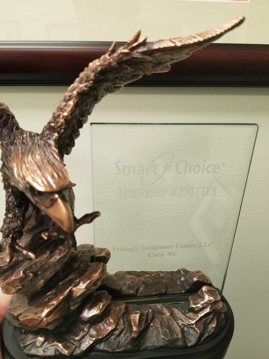 TriInsurance's tweet image. When you get an award with an eagle, #HumbleBrag #Murica