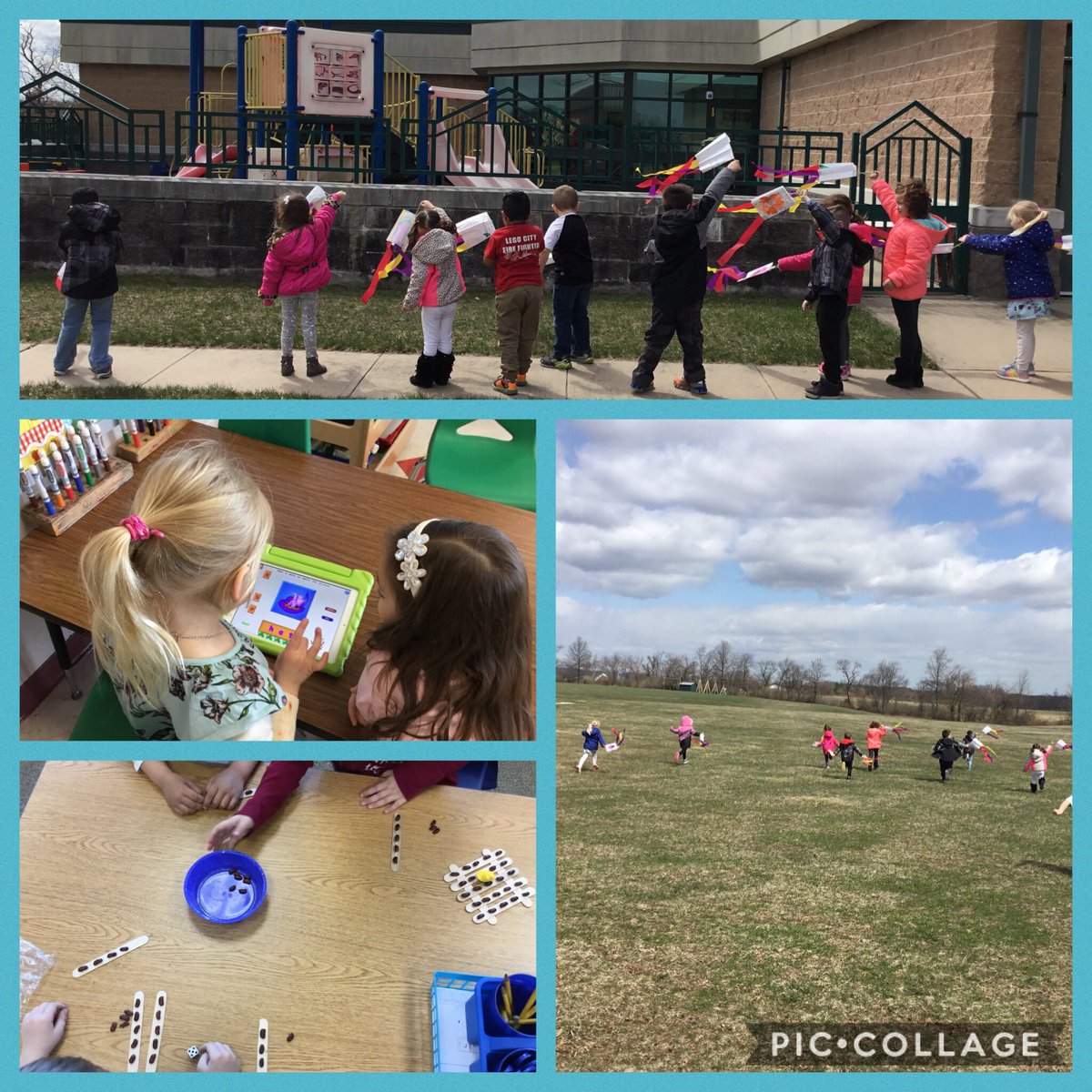 Can you see the wind? Today students explored the wind using their senses. Then onto tapping and spelling CVC words on the iPads and developing number sense &amp; working with groups of 5 in math. Lots of fun learning through play today. 
<a href="/CopperHillES/">Copper Hill</a> <a href="/FlemRarSchools/">FlemRarSchools</a>