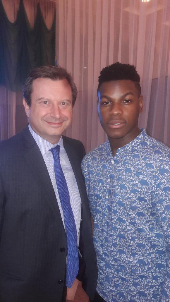 PaulTArkwright's tweet photo. A pleasant surprise to run into @JohnBoyega in Abuja at #NEDI launch. Look forward to collaborating on making more of the brilliant Nigerian diaspora in UK for the benefit of both countries. @abikedabiri @KateOsamor @ChukaUmunna @ChiOnwurah @GeoffreyOnyeama https://t.co/LTnsgV2IYG