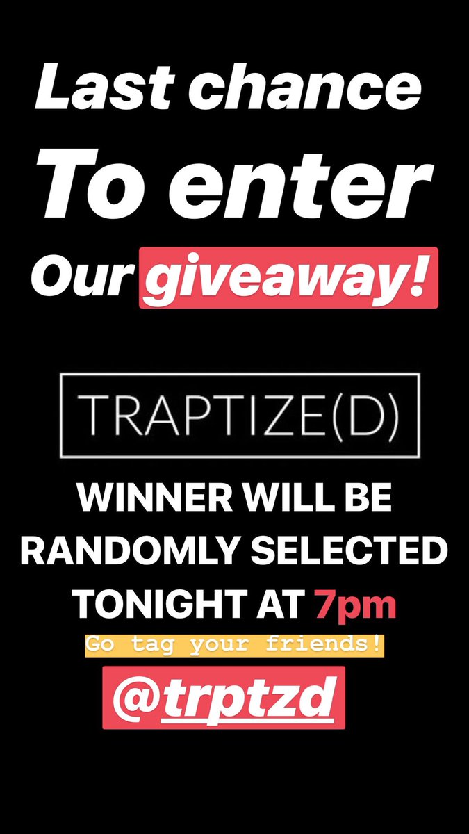 TRPTZD's tweet photo. Follow us on IG @TRPTZD to enter our give away! Ends at 7PM tonight ! #trptzd https://t.co/lLgfElMBiA