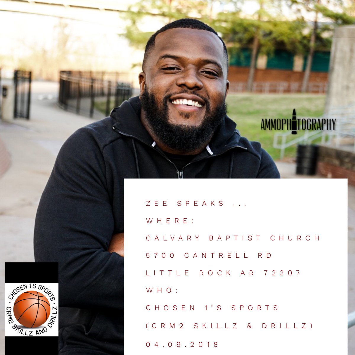 willzeetidwell's tweet image. Zee Speaks,
Where : Calvary Baptist Church
Little Rock, AR
Who: Chosen 1’s Sports
#CRM2 Skillz & Drillz
When: 04.09.2018 - 5 P.M.
love.💙
#speakupzee™️