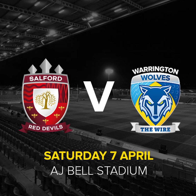 WarringtonRLFC's tweet image. Warrington supporters have now been relocated to the East Stand for Saturday's away fixture against @SalfordDevils 

Pre-purchased North Stand tickets will be valid in the East Stand

Preview and ticket info👉 bit.ly/2q9MNYC