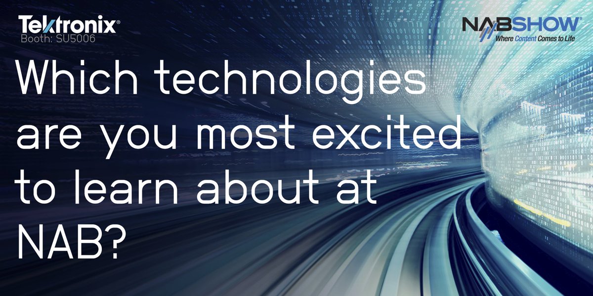Hey NAB! We’re excited to see everyone at the show next week, but couldn't wait to get the conversation started. So what do you all think; Which technologies are YOU most excited to learn about? #NABShow