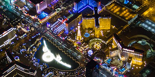 SmithsonianChan's tweet photo. This is no desert mirage - see the sparkling city lights of Las Vegas 24 from the #AerialCities perspective right now, before Sunday's premiere. Now streaming: https://t.co/Iy2oJ4xKbG https://t.co/bhJmaOgUyd