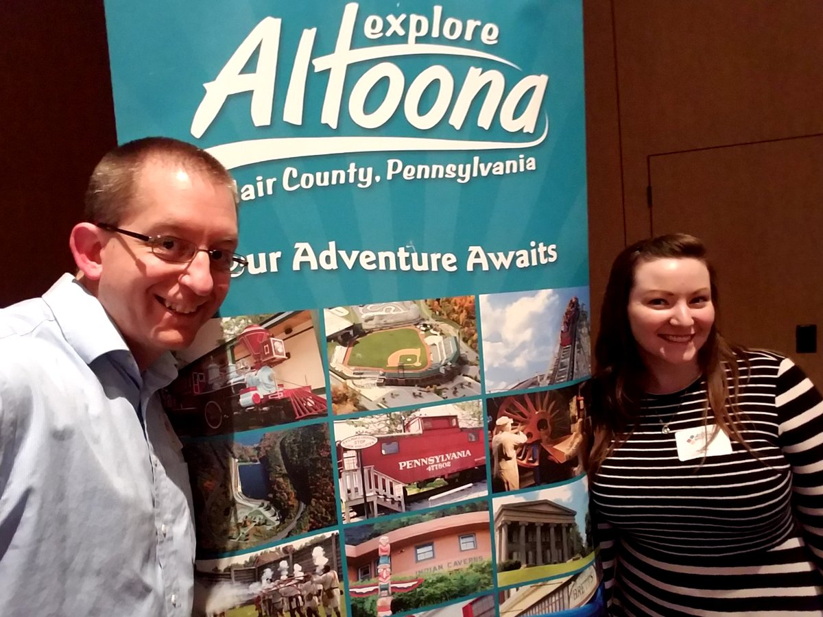 NPCinc_'s tweet photo. The @ExploreAltoona 2018 Visitors Guide is here! It was unveiled at Marketing Summit 2018 at @BlairConvention with this year's new "Small destination Big adventures!" theme. @JamieEichenlaub &amp; Abbey Wisor represented NPC, printing partner for this year's guide. #NPCcommunity https://t.co/Jjcrefhxd6