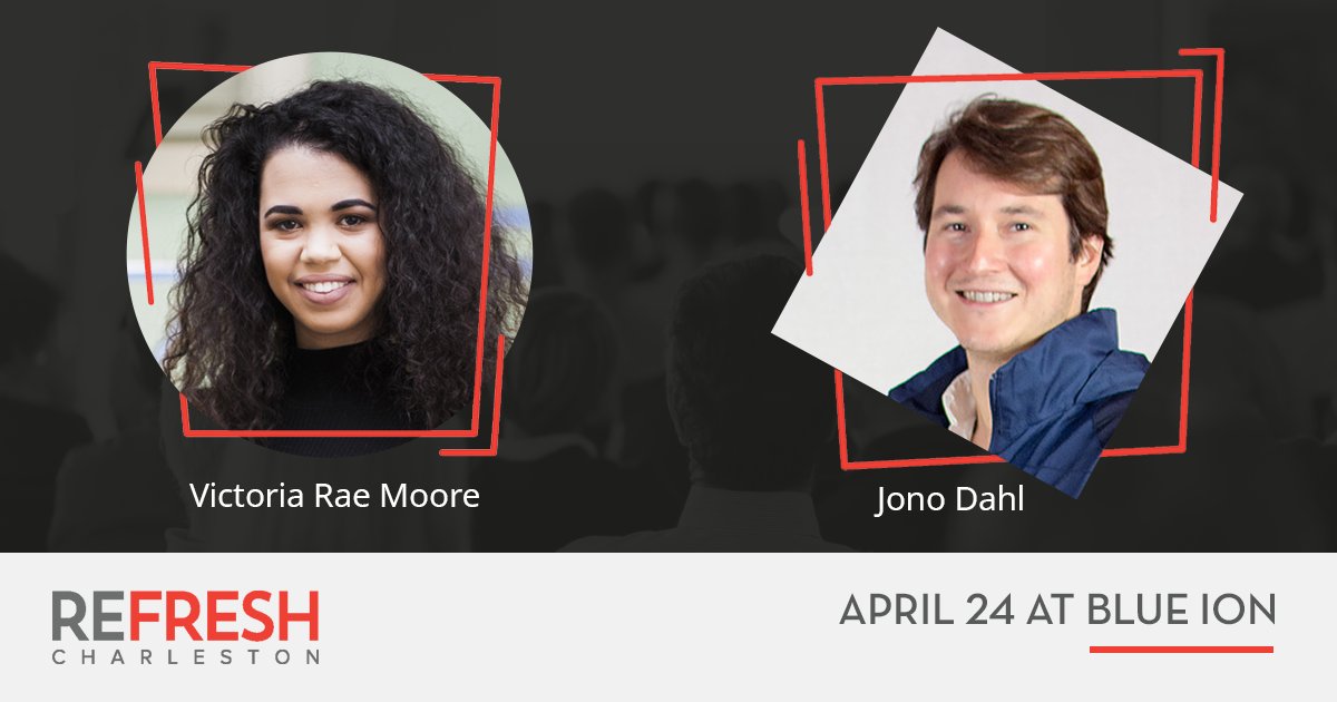 RefreshCHS's tweet photo. Heads up! The next #RefreshCHS features Victoria Rae Moore (@ChasPRGirl) &amp; Jono Dahl on April 24 @BlueIon: https://t.co/TfcnUbt3AQ . . . #chs #design #pr #marketing #charleston https://t.co/YT8YQgHh9a