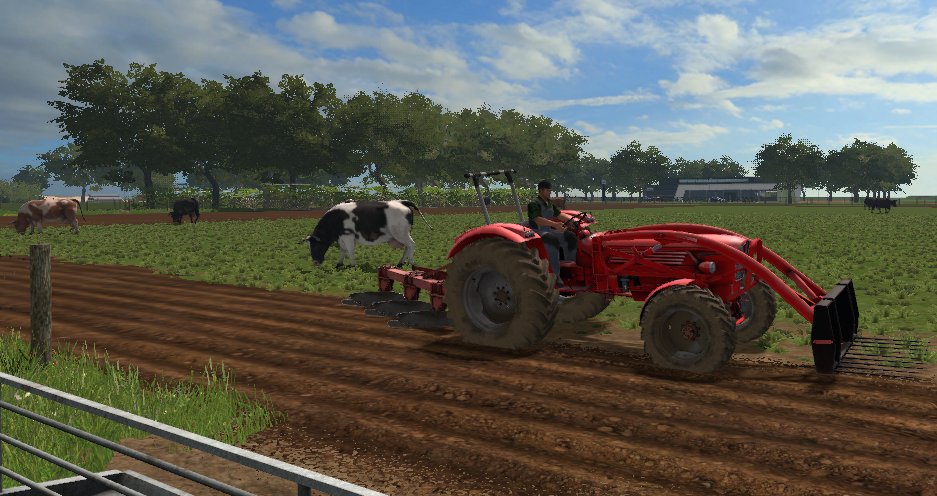 land van koeien omploegen omdat het een slecht land was