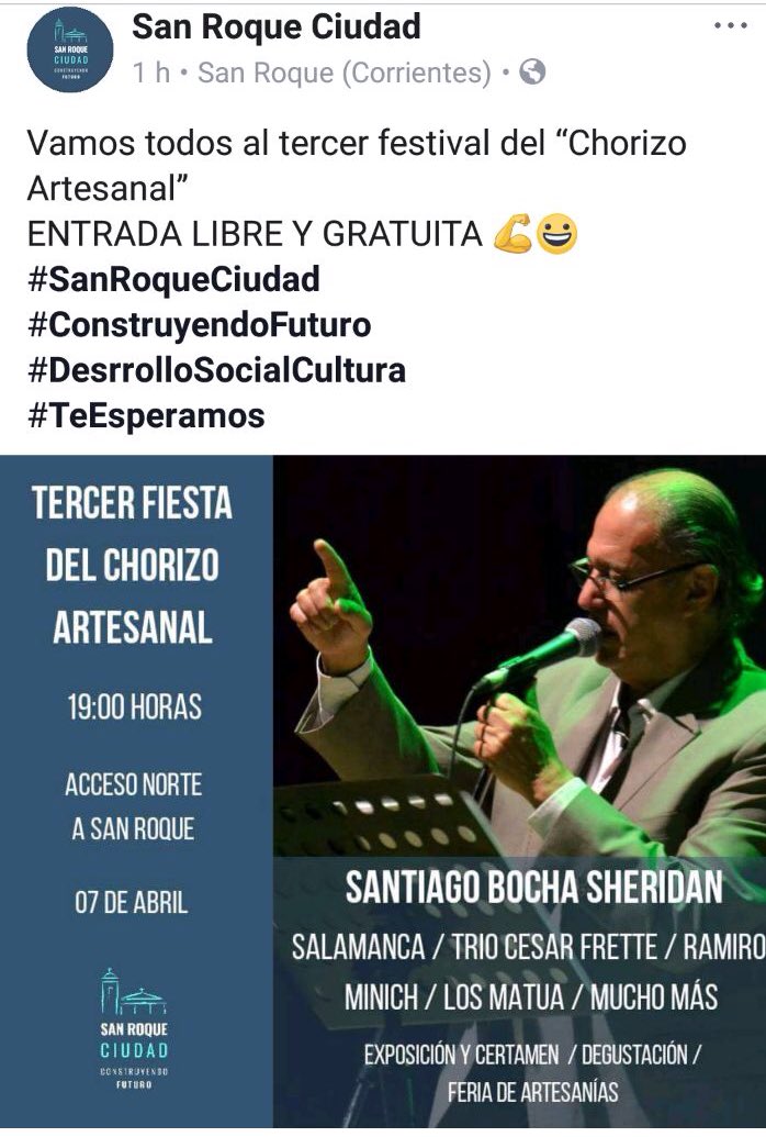 Atención amigxs de San Roque!!! Lxs esperamxs mañana para vivir una noche a puro Chamamé!!! #RumbeandoPalLitoral #ElBochaEnSanRoque