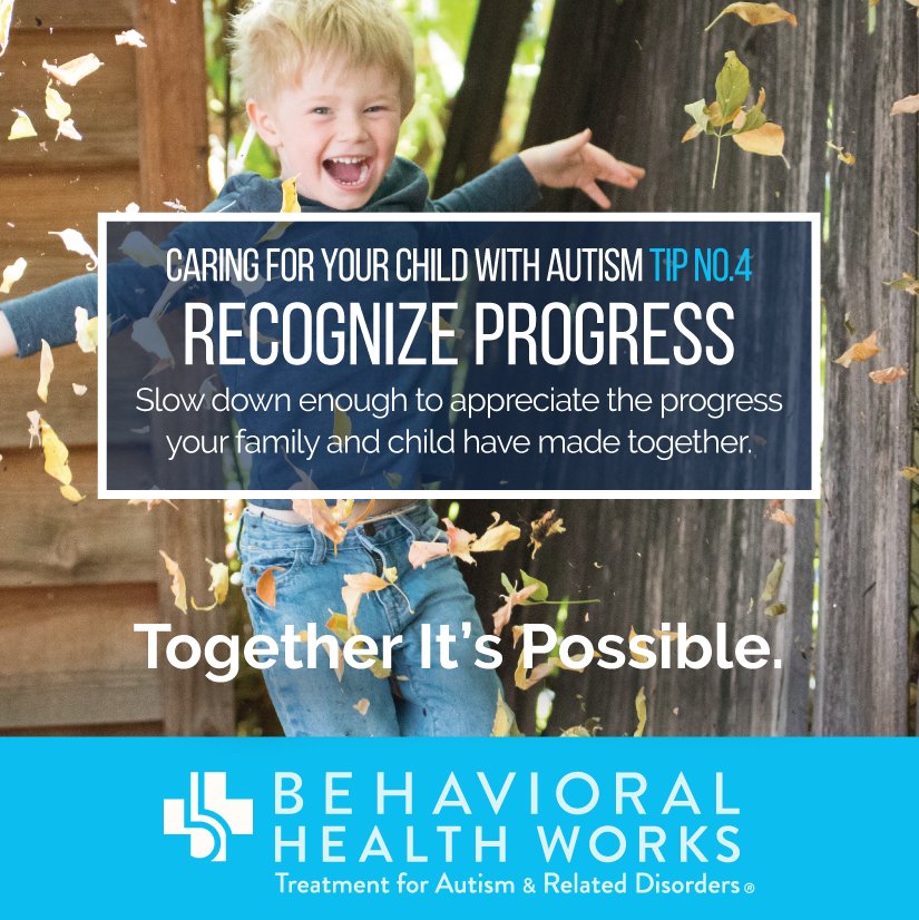 bhwcares's tweet image. Caring For a Child With Autism: TIP #4: Recognize and Appreciate Progress. 
The journey is long, so pausing to take stock of how far you have come together is important! :)
#autismawareness #autismspeaks #bhwcares #bhwonevoice #autism #togetheritspossible #TIP #TIP2018 #parenting