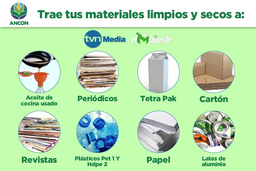 Conservar el ambiente es responsabilidad de todos, #PonteEnAmbiente, aún estas a tiempo para llevar tus materiales reciclables a la entrada de <a href="/tvnpanama/">TVN Panamá</a>, la jornada culmina a las 5pm. <a href="/ANCONOrg/">ANCON Panamá</a>