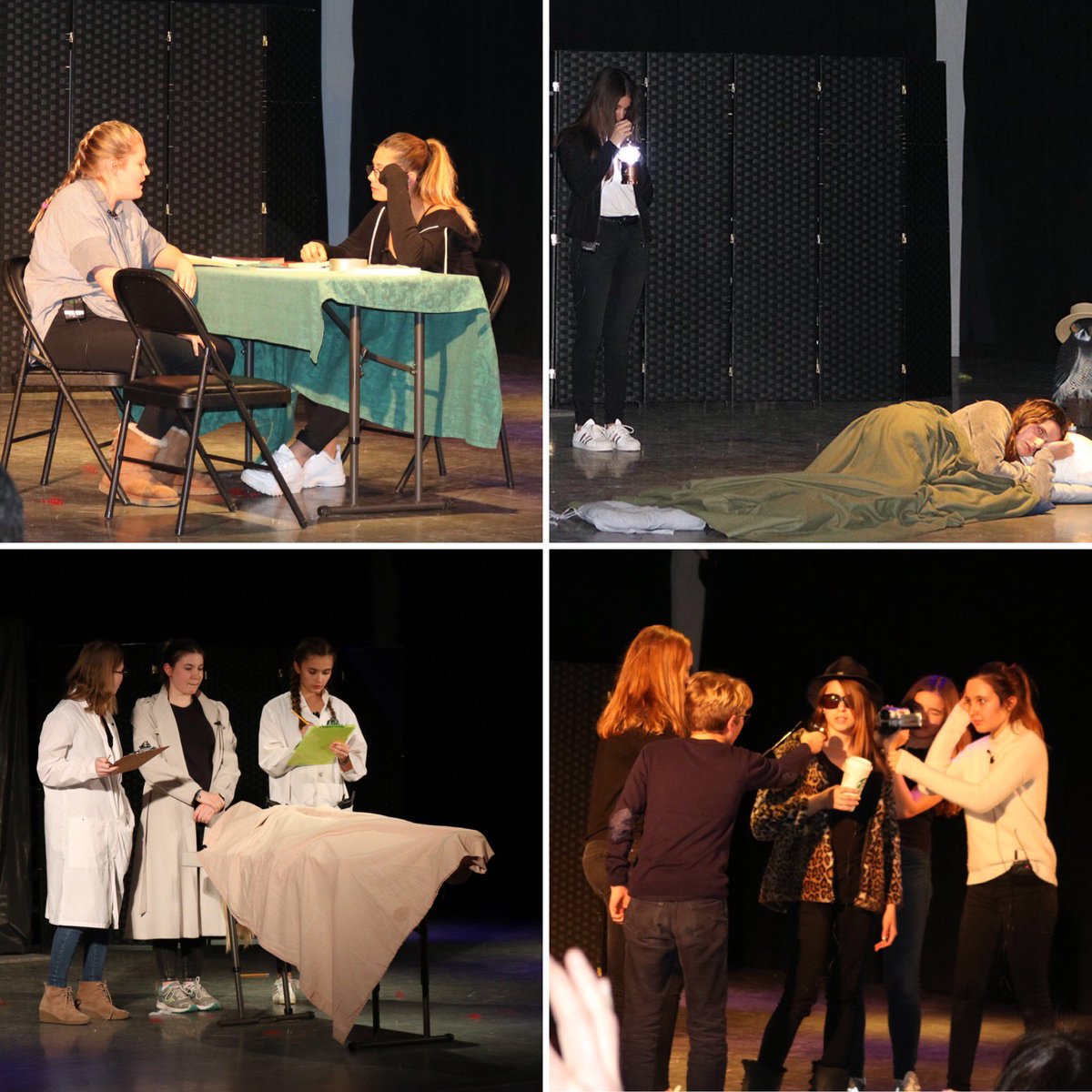 isblib's tweet photo. During the recent 8th grade Theater Show, the students performed more than 20 of the 99 versions of the same simple story as written by Raymond Queneau in "Exercises in Style." The students selected the scenes, then added their own flair and interpreted them. #exercisesinstyle https://t.co/1GeBWf5PpF