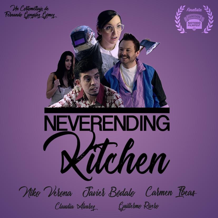 NikoVerona's tweet photo. TRES DE TRES! #NeverEndingKitchen también FINALISTA del @JamesonNotodo, festival en el que participo como actor con otros dos cortometrajes: #ColorSandía y #DosVidas! ¡Enhorabuena a todo el equipo! ¡ALEGRÍA, GOZO Y JOLGORIO! ¡LINK AL CORTO: https://t.co/2pQgLWPrrY 😱🔪🎬🎥 https://t.co/9mwK7vI2xa