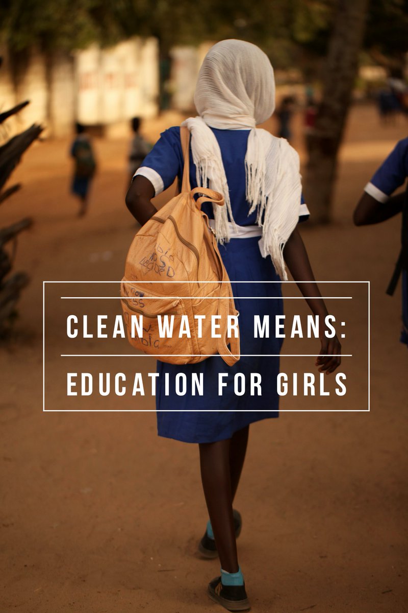 globalwaterprom's tweet photo. When you help a community get #cleanwater, #decenttoilets and good #sanitation #hygiene, it’s girls and women whose lives change the most.
Girls have the chance to complete their education. 
#waterisahumanright 
#globalwaterpromise https://t.co/BLhN1aisyy