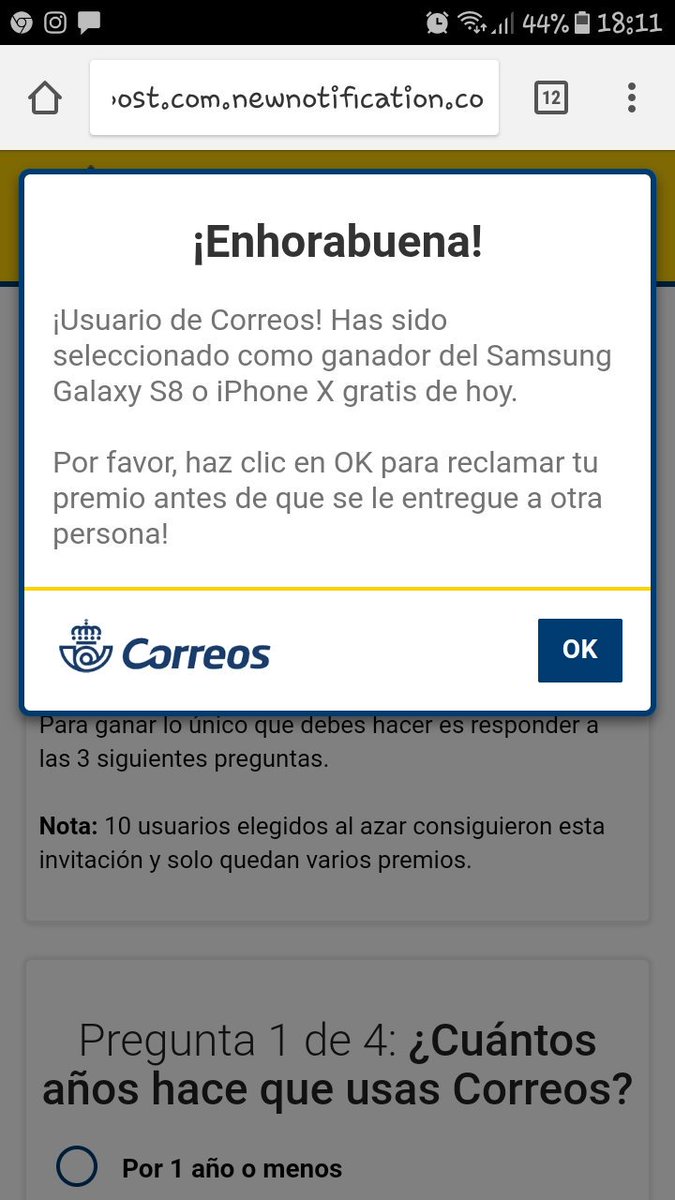 mericienta's tweet photo. @guardiacivil esto me ha llegado....he contestado 4 preguntas y me ha derivado a otra pagina q me ha dado mala espina...uds saben si es seguro? https://t.co/g7WZJvgbZS