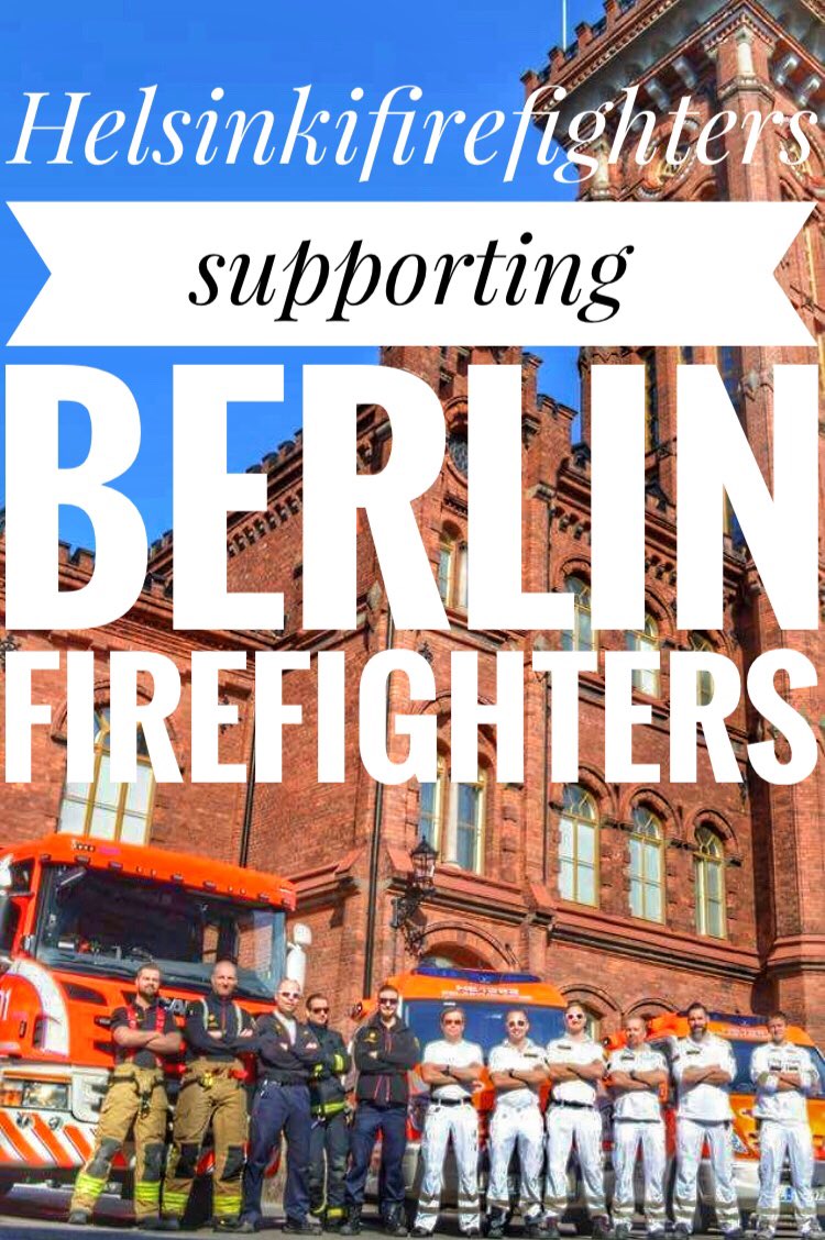 Hkifirefighters's tweet photo. Helsinkifirefighters supporting Berlin firefighters🚒🚑 Be strong💪❤️ #berlinbrennt @berlinbrennt112 #firerescue #fireman #firehouse #chiefmiller #firetruck #interiorfirefighting #helsinkicityfiredepartment https://t.co/KzUIqih3Ee
