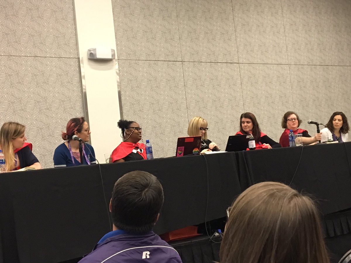 At the Maverick Committees session on selecting graphic novels.   
gdprod.s3.amazonaws.com/orgs/419/gathe…

#mavericklist #yartxla #txla18 #hayslib