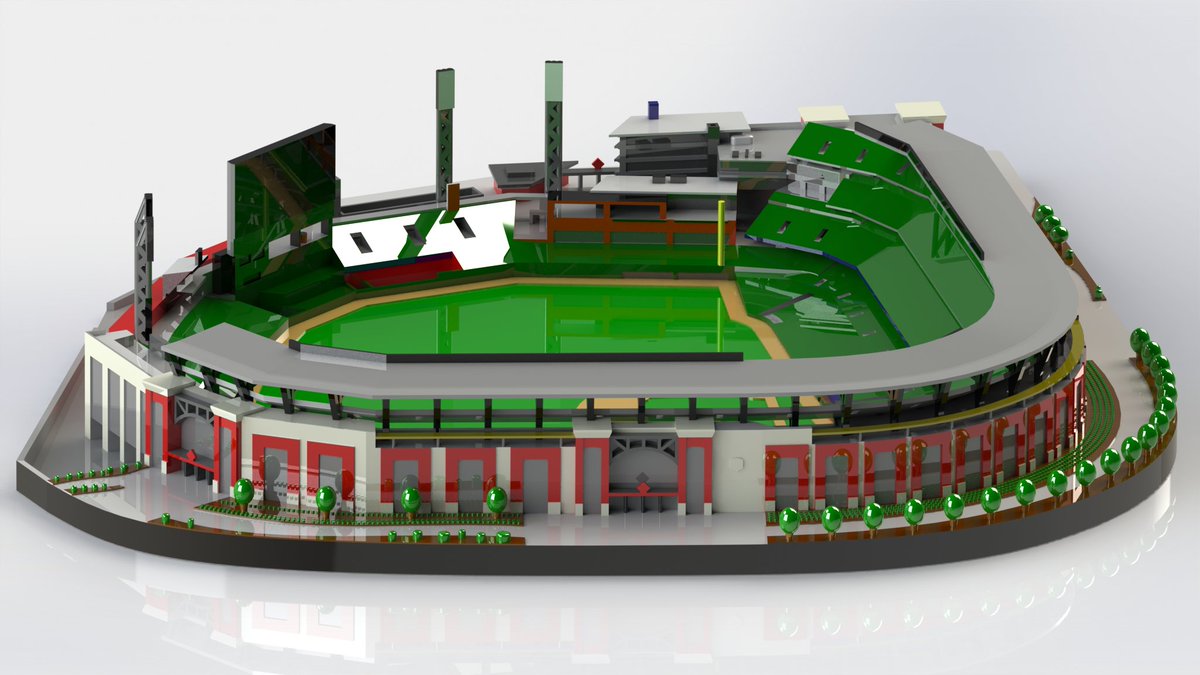 3DTimeLapser's tweet photo. Model for Suntrust Park is complete and is ready to tested and printed. The final result should be 3D printed within a few days #Solidworks #3Dprinting #Braves #SuntrustPark #MLB #Stadium #ChopOn https://t.co/VZmc7n8lR5