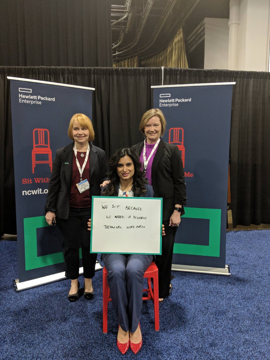 HPE promoting women in technology today at Simmons Leadership Conf #slcboston #sitwithme