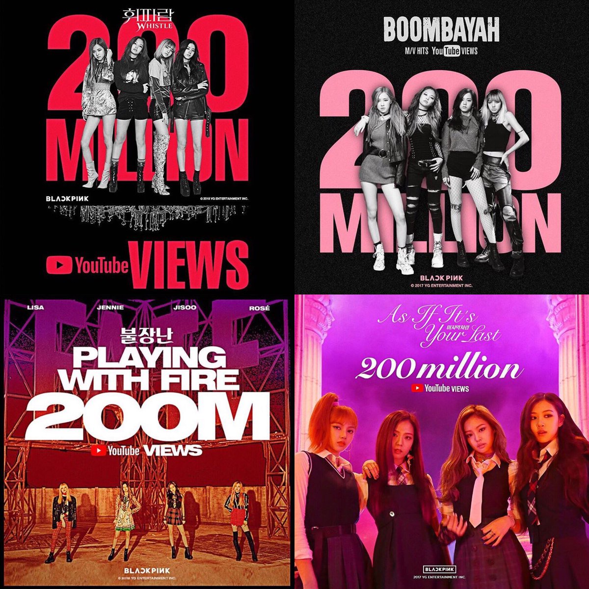 elenepanch's tweet photo. #BLACKPINK Music Videos Have
1 076 584 676 views combined! Over 1 Billion #1Billion #WHISTLE200M #PWF200M #STAY100MPARTY https://t.co/9kTWIhvw1i