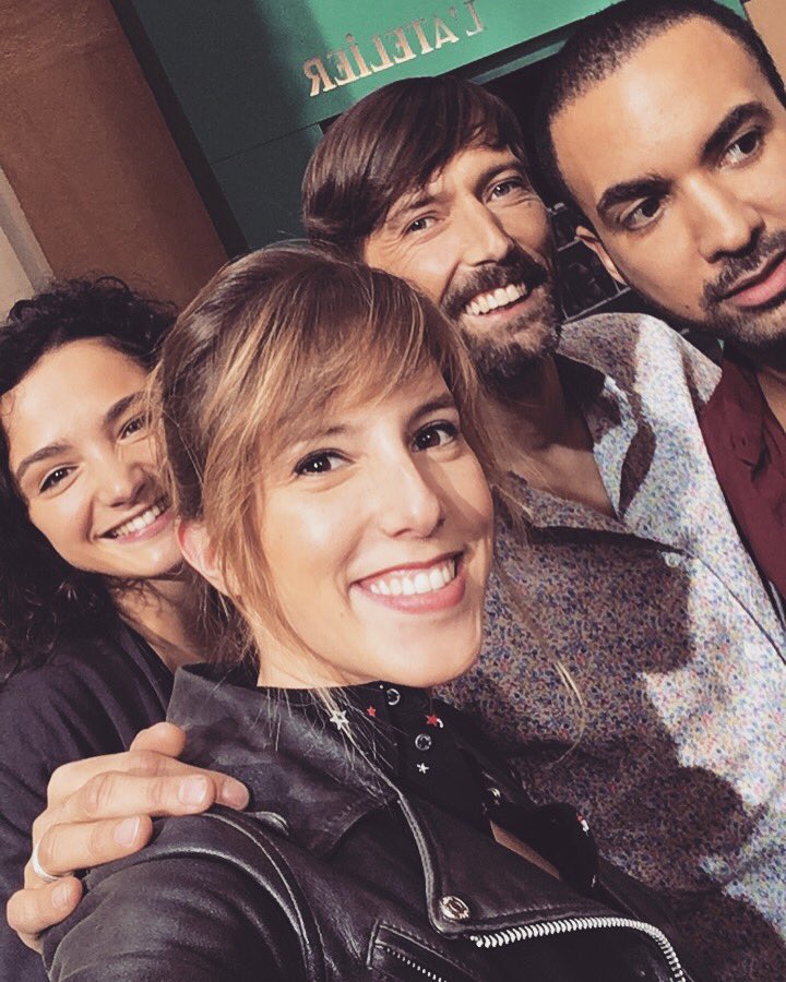 On croise toujours les copains entre 2 séquences! #pblvfamily #tournage #happyface