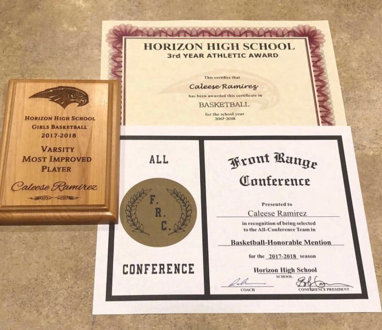 DarcieLRamirez's tweet photo. PROUD of this girl @caleesej !!!! She’s found her stride and isn’t looking back!! Can’t wait to see what you do next!!!! #3rdVarsityLetter #AllConferenceHM #MostImprovedPlayer @HHSHawkNation @bcdenverhoops https://t.co/jPtAR7Xlvt