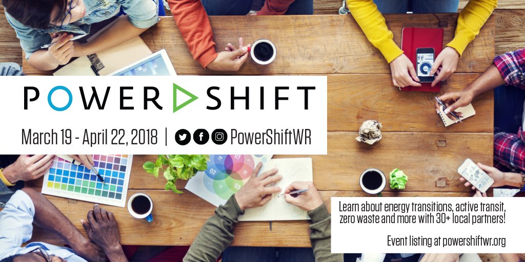 SustainableWat's tweet photo. Do you know about all the #kid and #family friendly events happening across #WatReg as part of #PowerShiftWR? Check out @PowerShiftWR and the events list here: https://t.co/TahTNYZGB2 @WWSEF
@UWsustainable
@WCDSBGreen
@WREnviroNetwork
@goodgreendeath https://t.co/OnwdSV9AgE