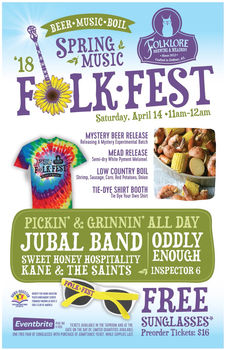 Get your tickets for #FolkloreBrewing Spring Music Folk Fest <a href="/FolkloreBrewing/">Folklore Brewing</a> Tickets: eventbrite.com/e/spring-music…