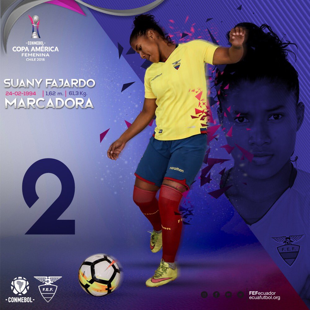 FEFecuador's tweet photo. Les presentamos a las jugadoras de la Selección de Ecuador que, a partir de hoy, participarán en la #CopaAméricaFemenina de Chile. #VamosEcuador #TodosSomosTricolor https://t.co/Ci4yCC46sV