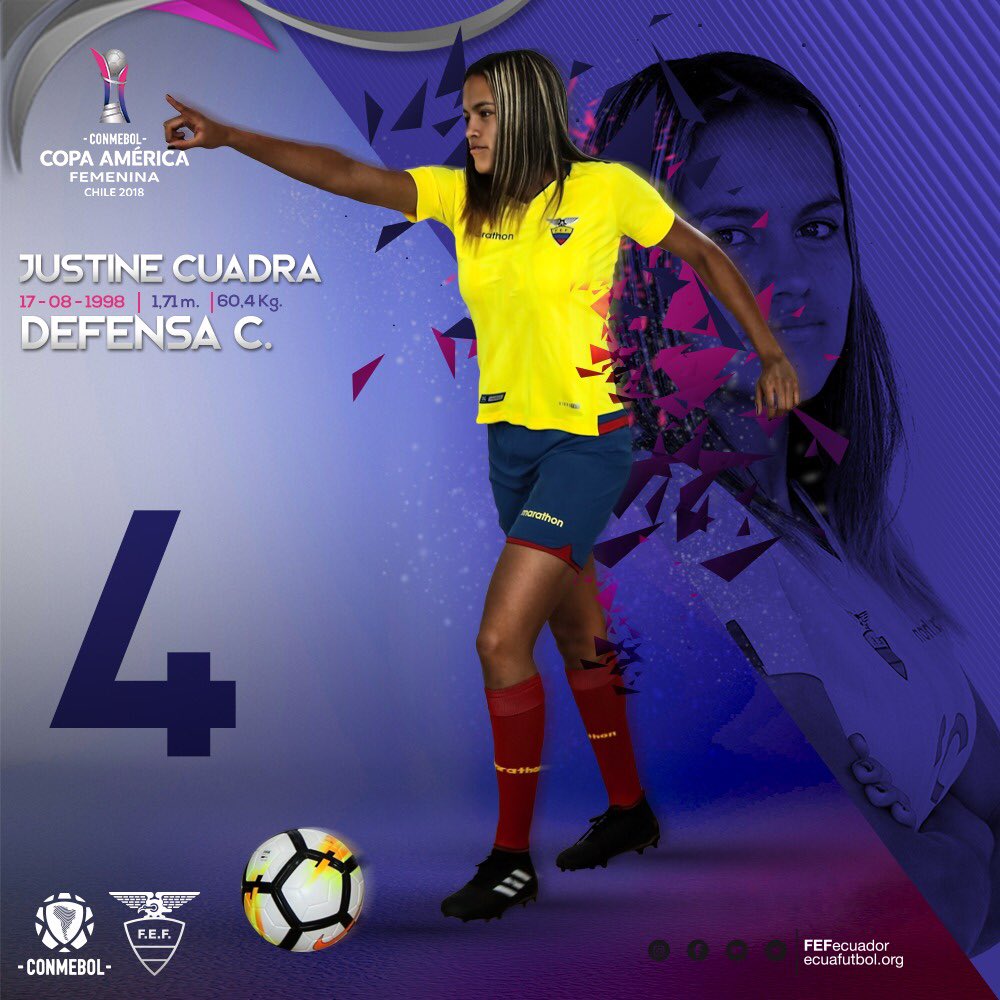 FEFecuador's tweet photo. Les presentamos a las jugadoras de la Selección de Ecuador que, a partir de hoy, participarán en la #CopaAméricaFemenina de Chile. #VamosEcuador #TodosSomosTricolor https://t.co/Ci4yCC46sV
