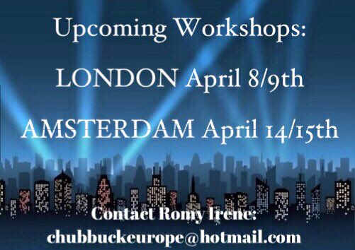ivanachubbuck's tweet photo. Upcoming Workshops:
LONDON April 8/9th
AMSTERDAM April 14/15th
For more information, contact Romy Irene: chubbuckeurope@hotmail.com
#thepoweroftheactor #chubbuckeurope #chubbucklondon #chubbuckamsterdam #actors #workshop #create #inspire #empower https://t.co/aGGgWWnrTM