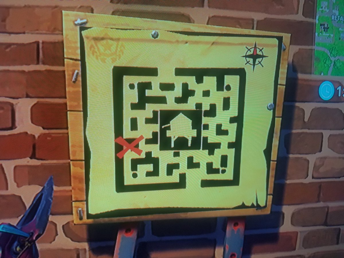 gaming_bell's tweet image. Retail Row treasure map #week7challenges #retailrow #treasuremap #fortnite