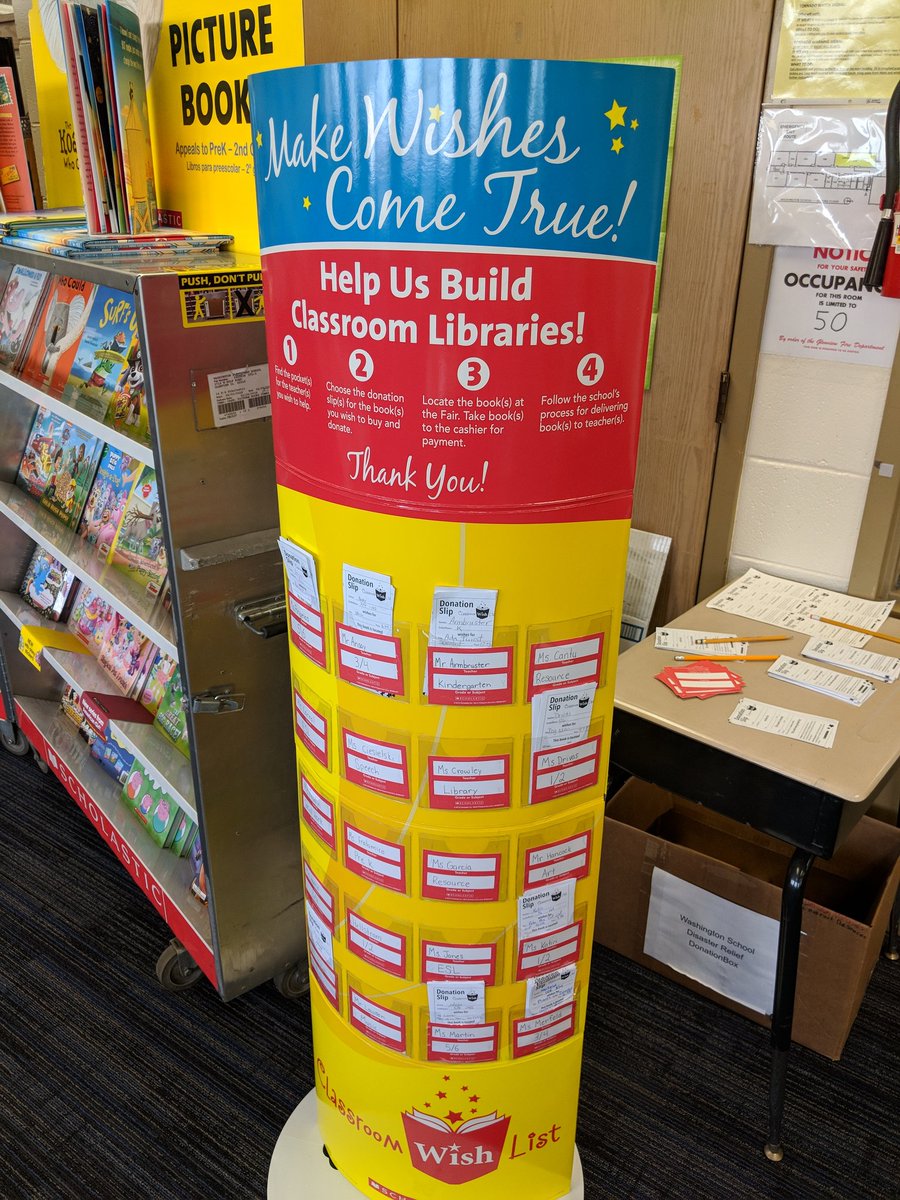 New this year! Teachers have wish lists for their classroom libraries. Let's help our teachers!
