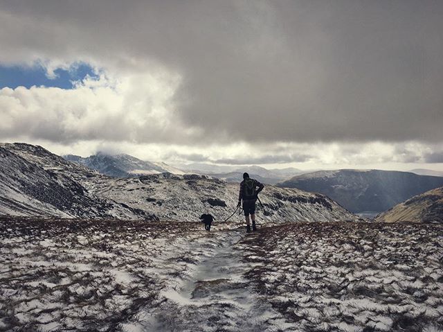 rusty_rambles's tweet image. Hanging back, listening to Tom chatter away to the doggo, a cheery familiar sound in the still snow calm. After a drive through the night, a sunrise start and probably the longest descent in Cumbria, we’re all completely zonked. #sendtea #roadtrip #laked… ift.tt/2H0IA3Y